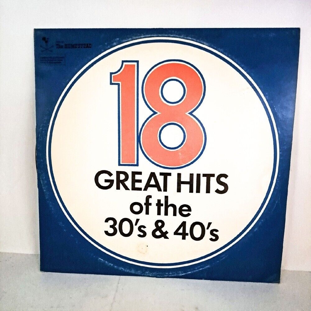 The Homestead 18 Great Hits Vinyl Record LP Big Band‎ Swing Nostalgic 30s 40s